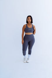 GAME CHANGER Graphite grey Scoop Sports Bra