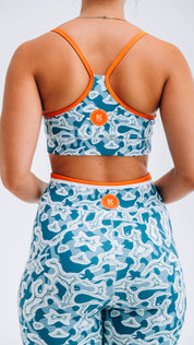 Ocean and Terrains Racer Back Sports Bra