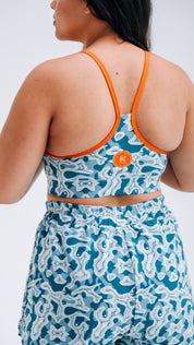 Ocean and Terrains Racer Back Sports Bra