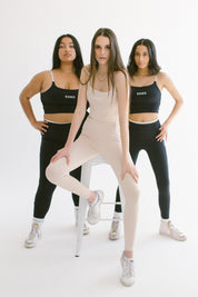 Premium Luxe Tank Sports Bra - Vanilla Latte