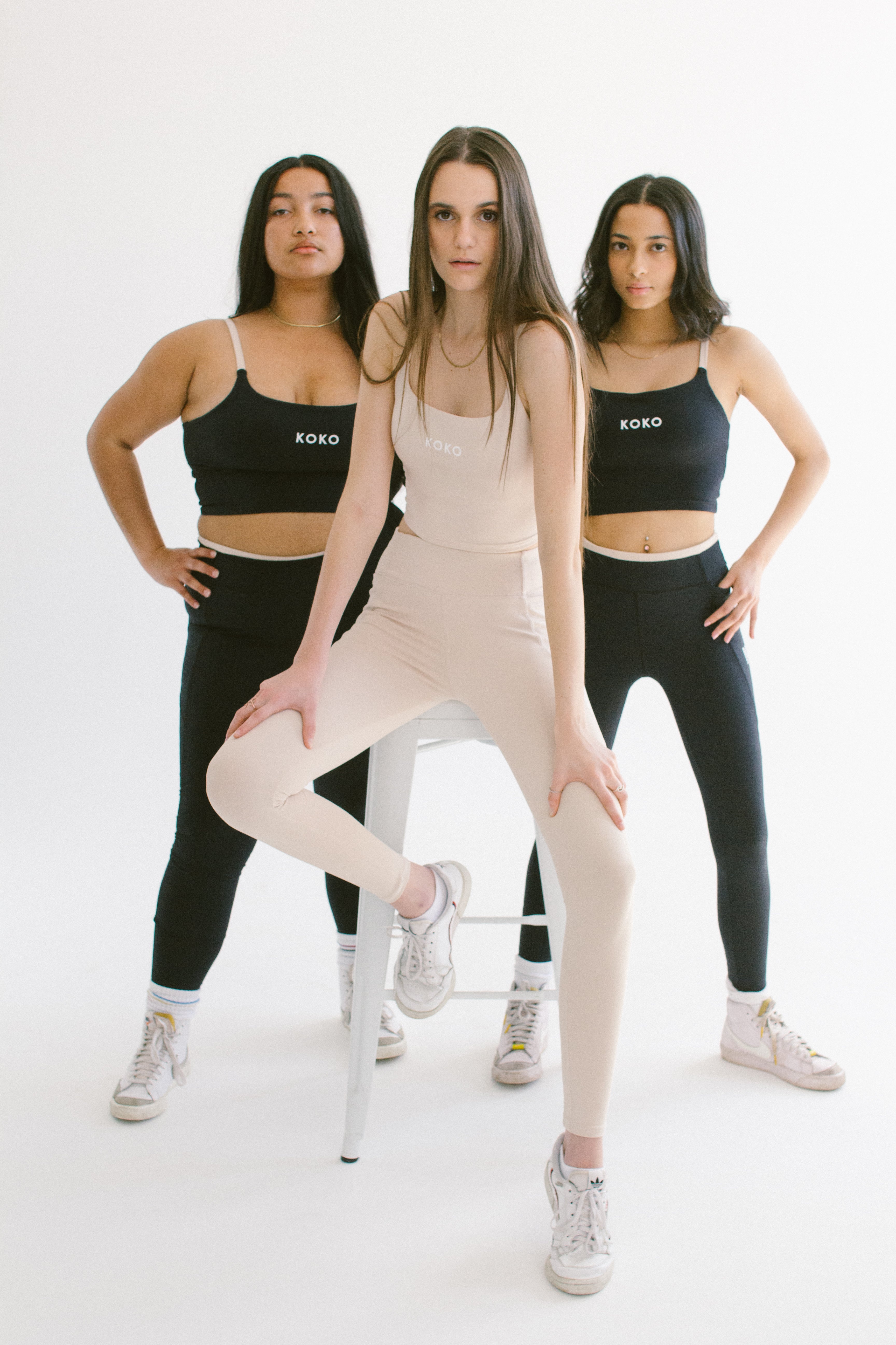 Premium Luxe Tank Sports Bra - Vanilla Latte