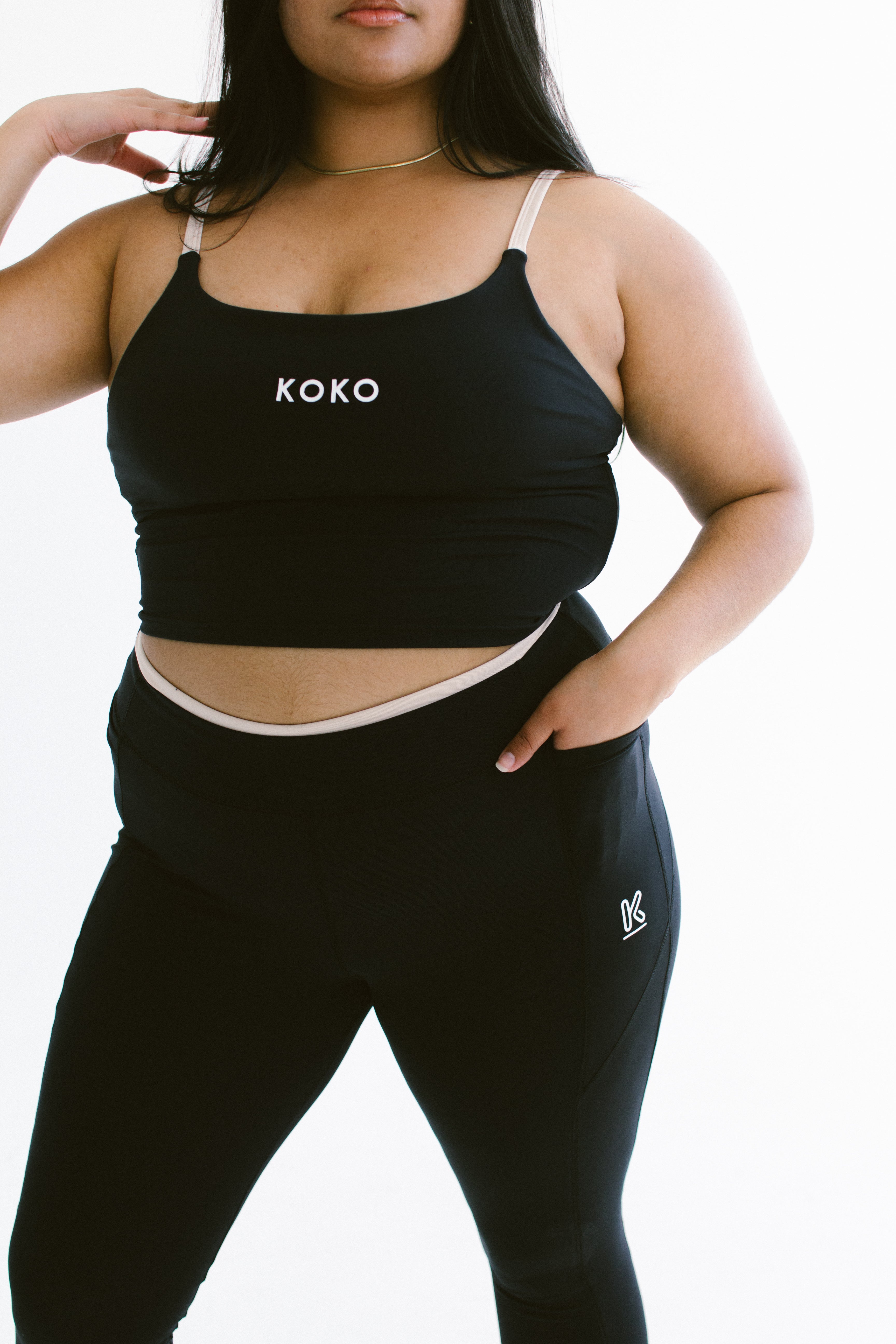 Premium Luxe Tank Sports Bra - Espresso