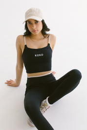 Premium Luxe Tank Sports Bra - Espresso