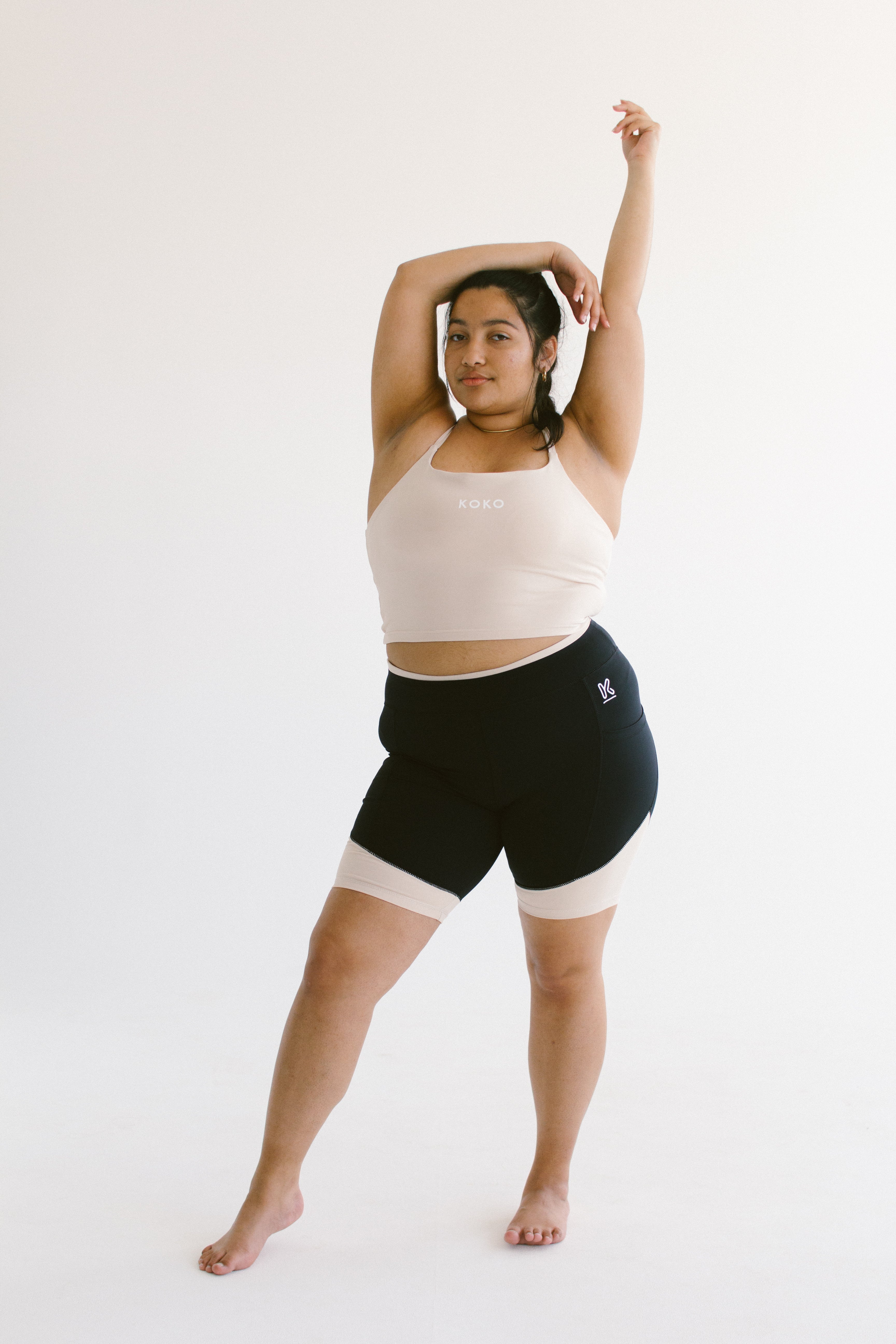 Premium Luxe Tank Sports Bra - Vanilla Latte