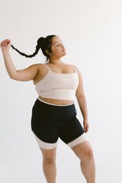 Premium Luxe Tank Sports Bra - Vanilla Latte