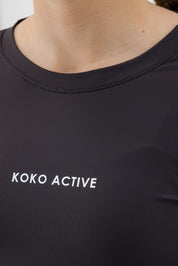 Charcoal long sleeve top