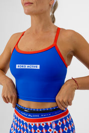 Flash Blue Tank Sports Bra