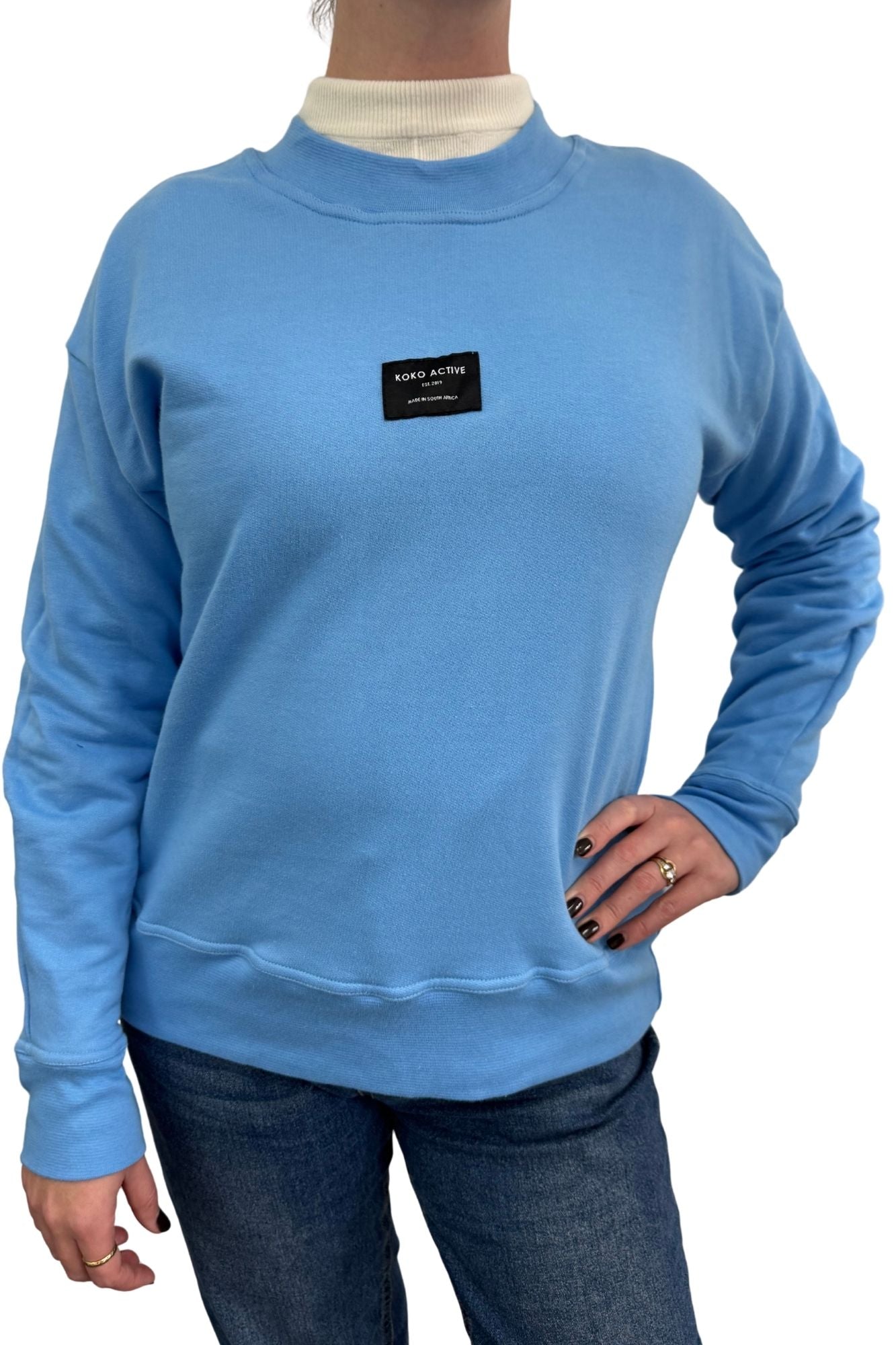 Ladies sky blue sweater