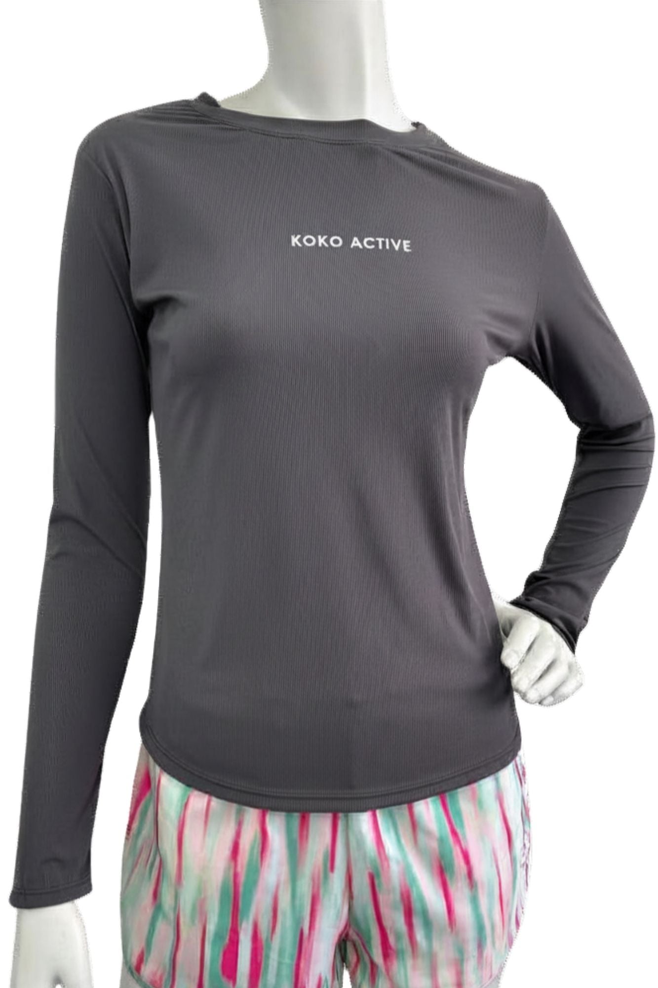 Charcoal long sleeve top