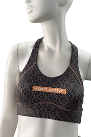 Navy Mono Scoop Sports Bra SAMPLE