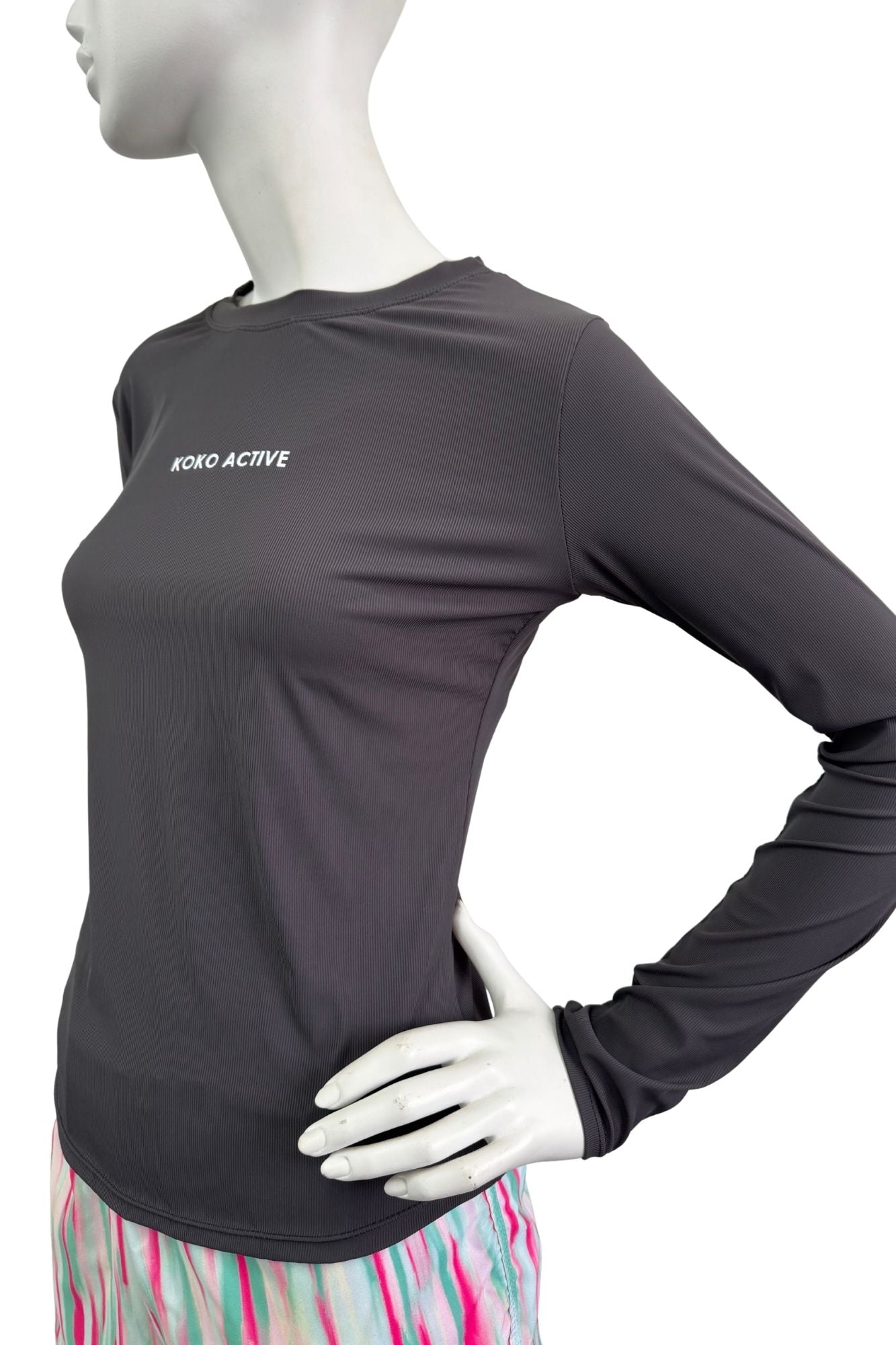 Charcoal long sleeve top