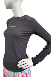 Charcoal long sleeve top
