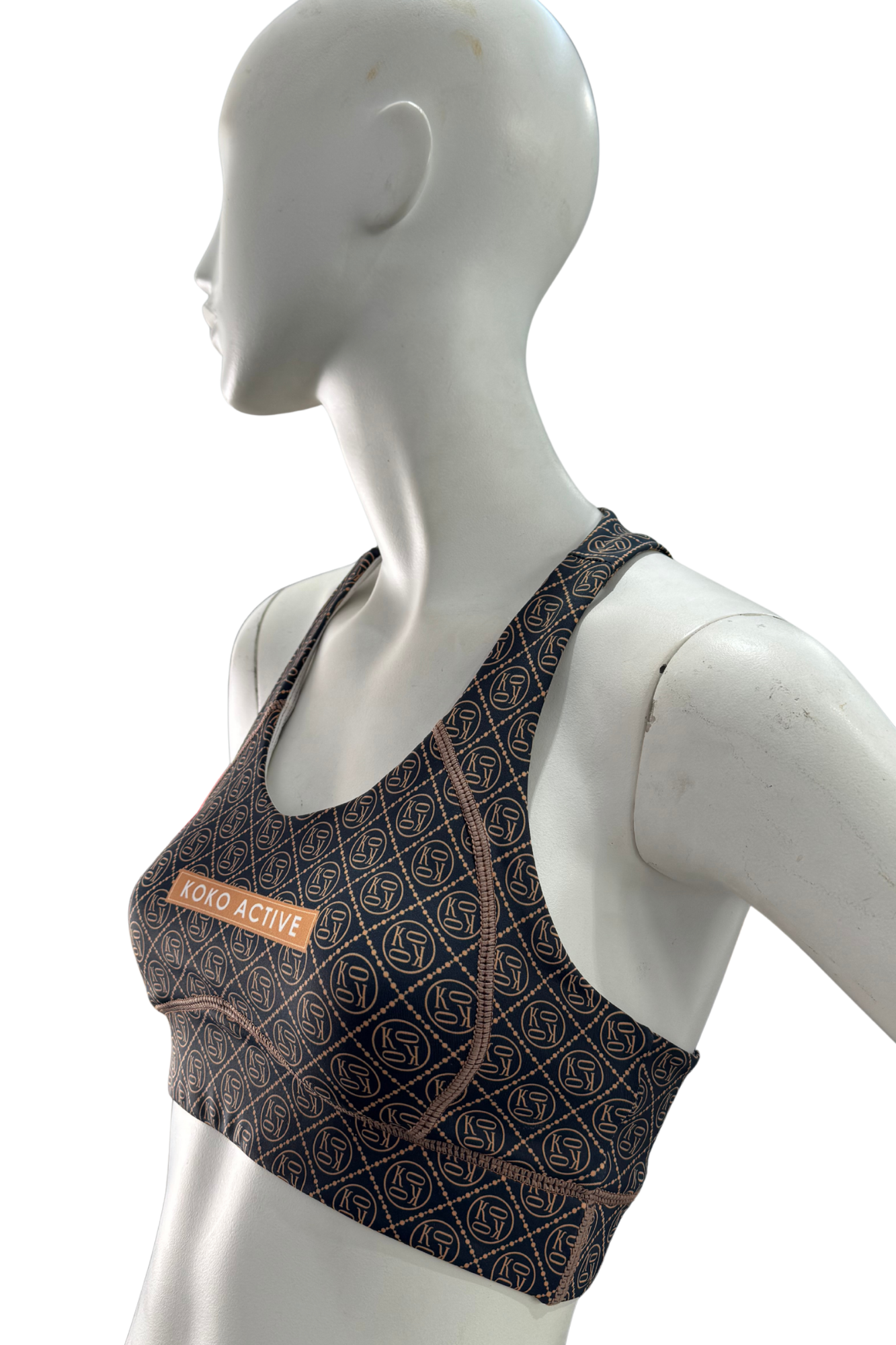 Navy Mono Scoop Sports Bra SAMPLE