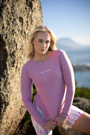 Blush pink active long sleeve