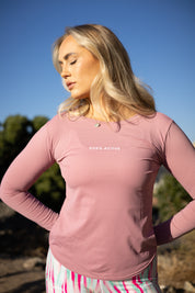 Blush pink active long sleeve