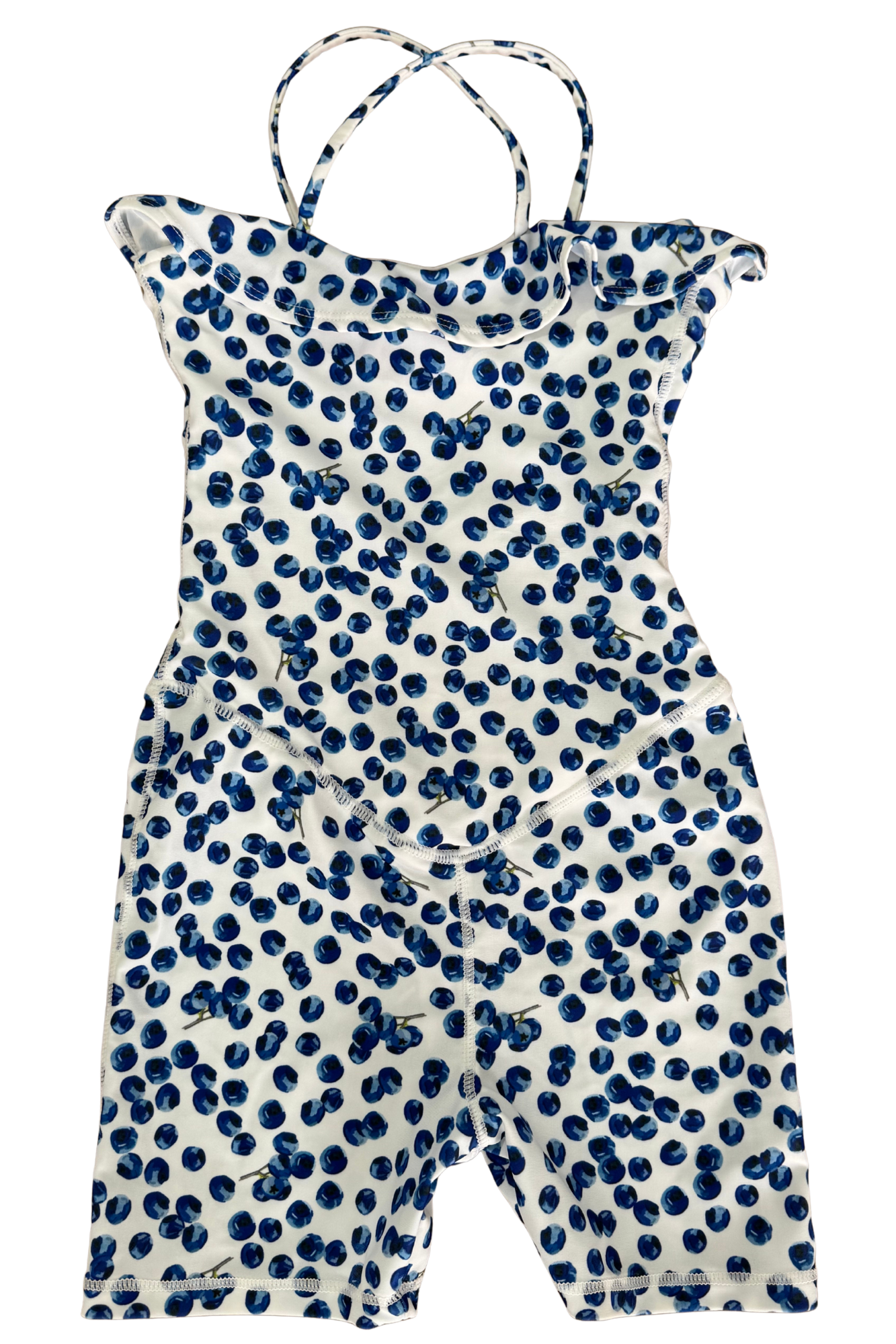 Blueberry girls swim romper