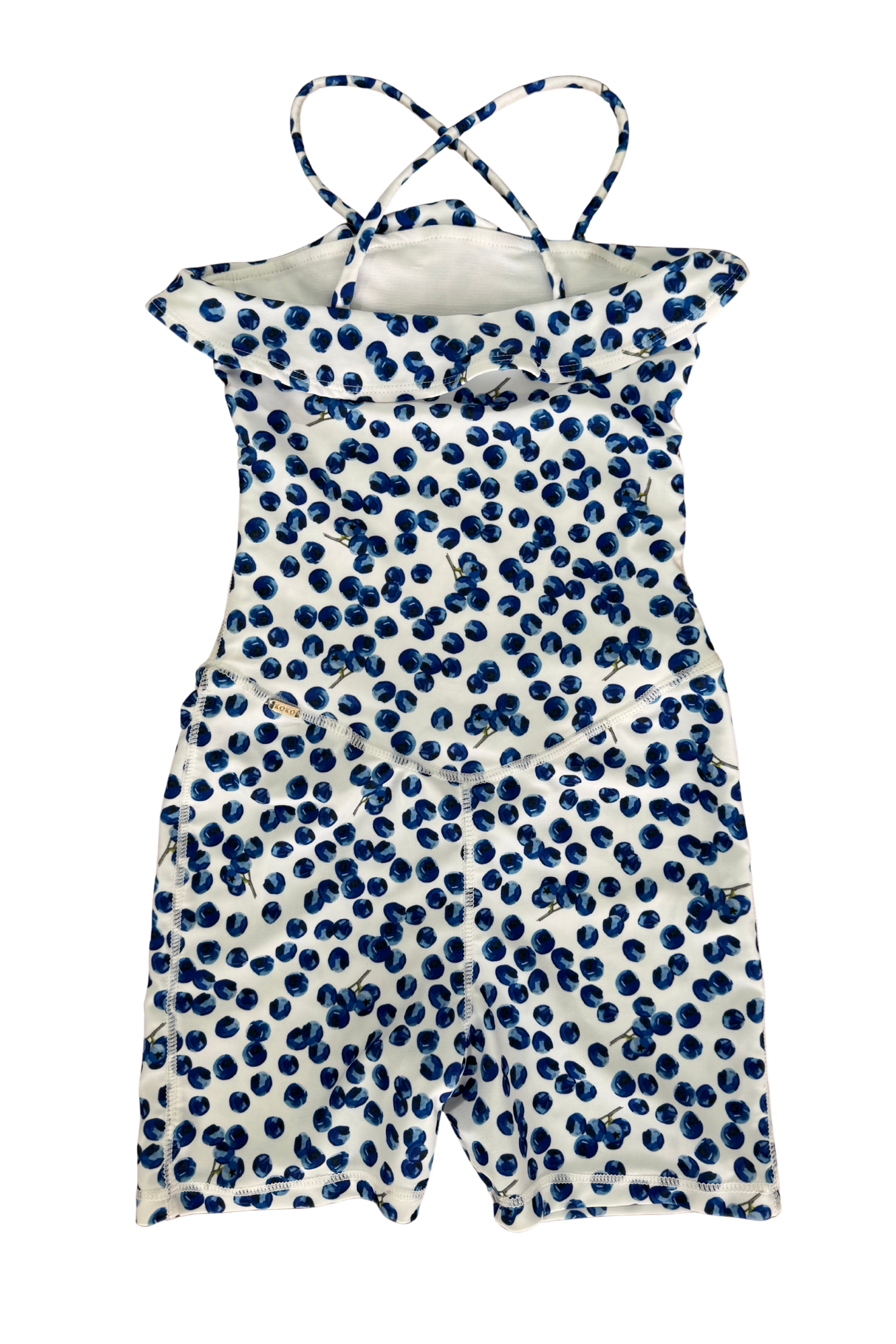 Blueberry girls swim romper