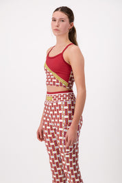 Forever Woven Rhubarb Tank Sports Bra