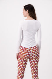 White long sleeve top