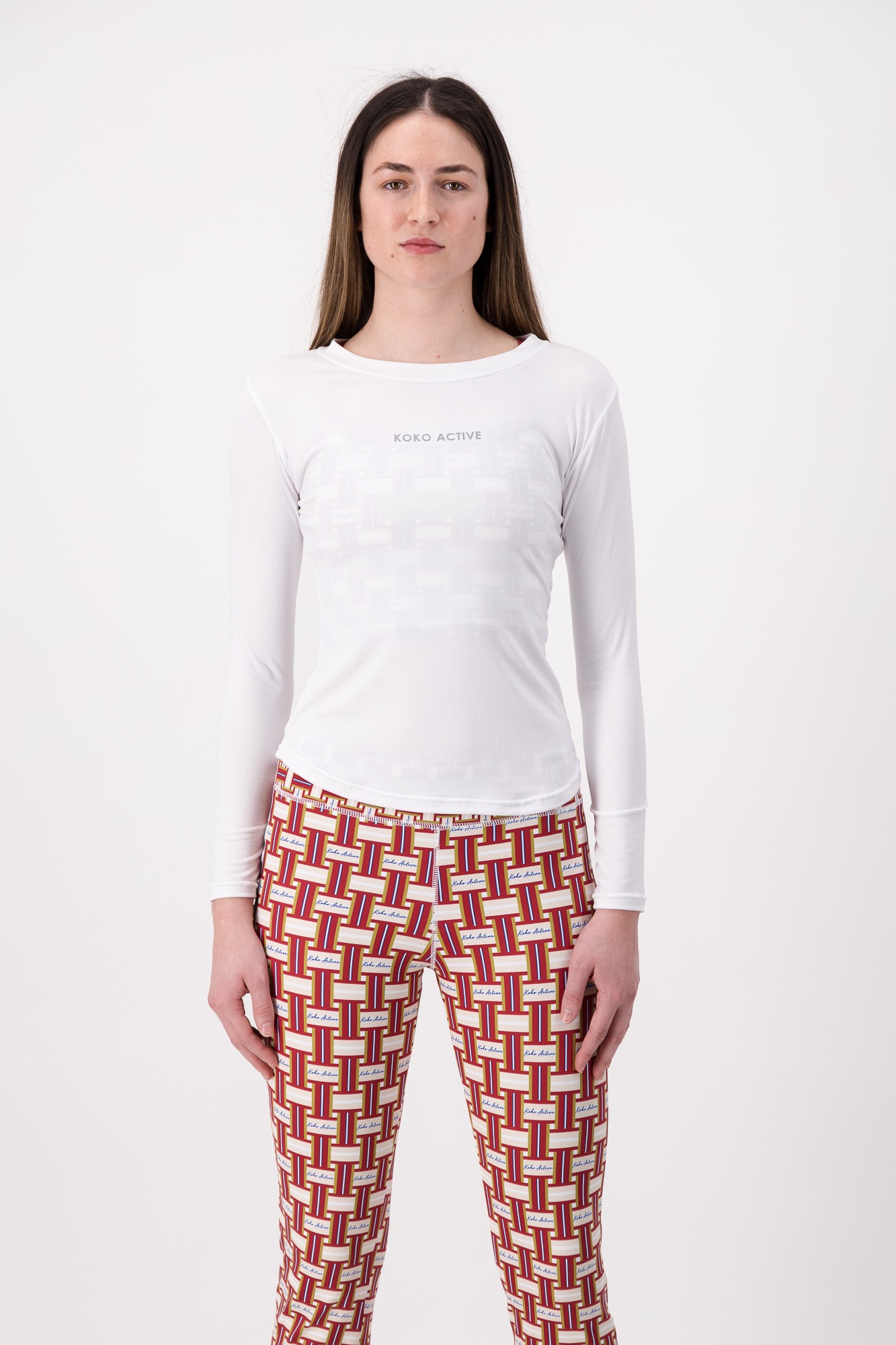 White long sleeve top