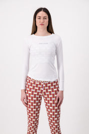 White long sleeve top