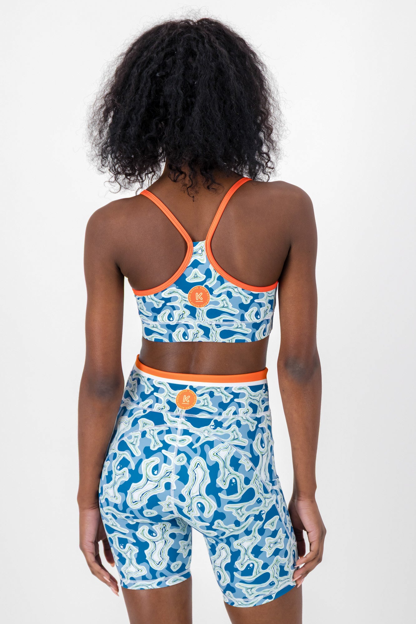 Ocean and Terrains Racer Back Sports Bra